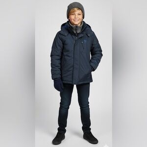 Abercrombie & Fitch Navy Blue Zip Up Hooded Jacket Size Medium